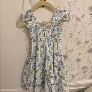 Hill House Blue and White Floral Kids Dress